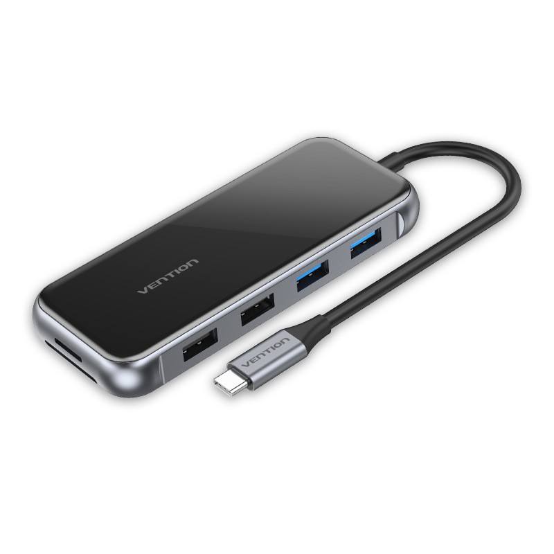 Multi-function USB-C to HDMI / VGA / USB3.0*2 / USB2.0*2 / RJ45 / TF / SD / PD Docking Station 0.15M