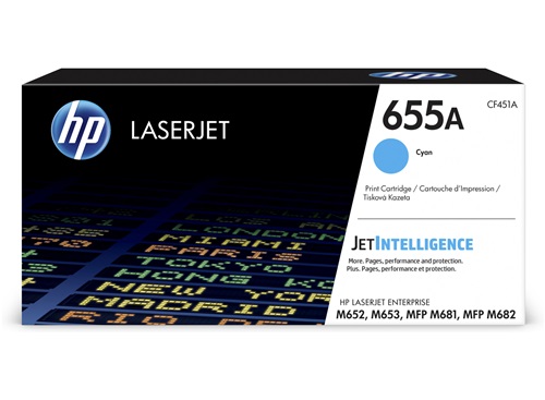 HP 655A Cyan - Toner HP LaserJet d'origine