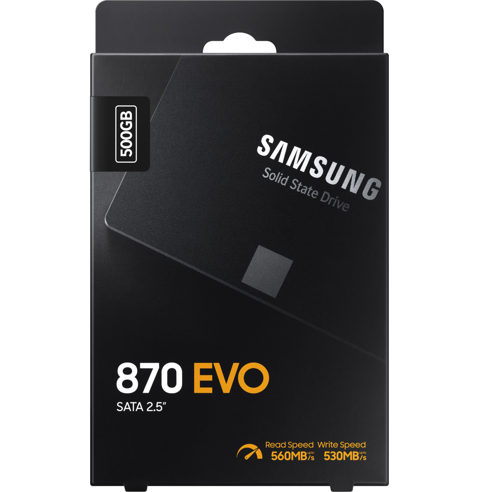 Disque Dur interne SSD Samsung 870 EVO 2.5" SATA III - 500 GB -