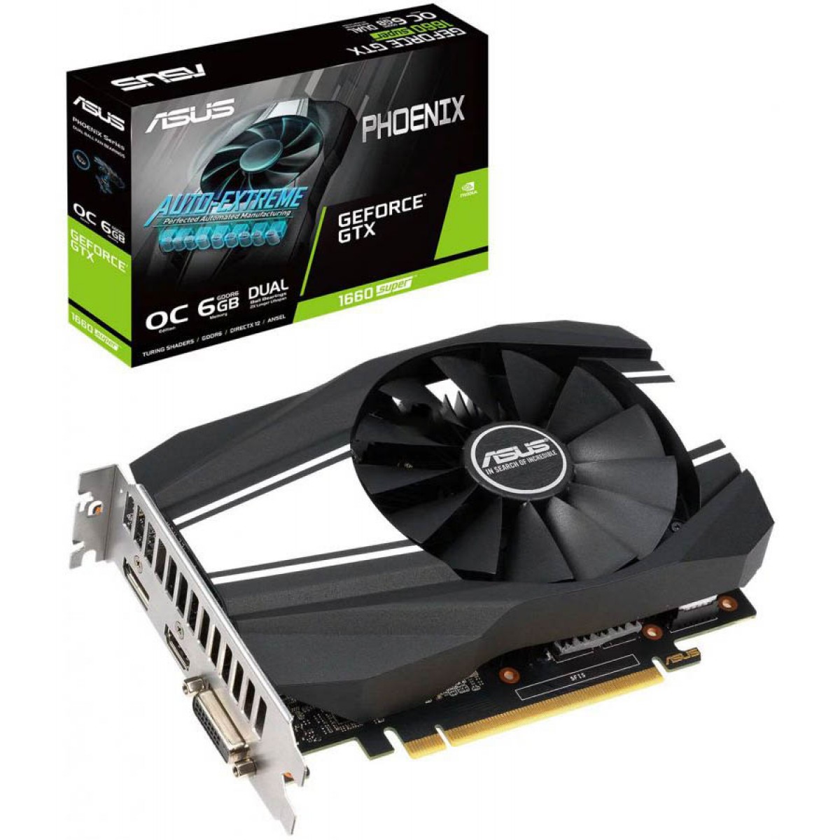 Asus GTX 1660 06G OC 6GB : La puissance graphique de la GTX 1660 dans un format compact et performant.