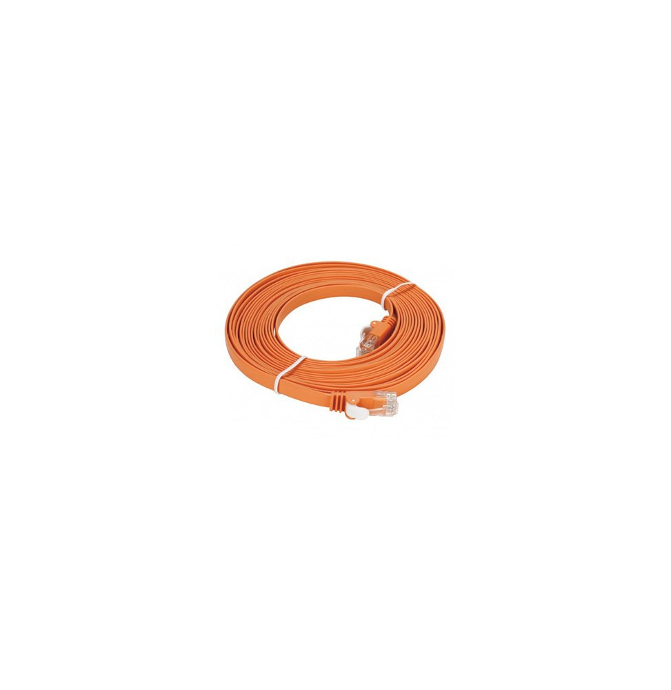 Câble droit RJ-45 D-LINK Cat6 UTP 32 AWG PVC Flat - 5 mètre Orange
