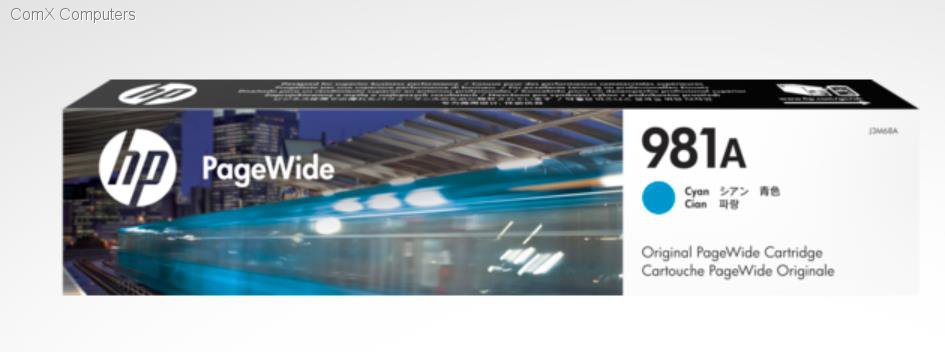 HP 981A Cyan - Cartouche PageWide HP d'origine