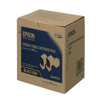 Epson 0594 Noir - Pack de 2 toners Epson d'origine
