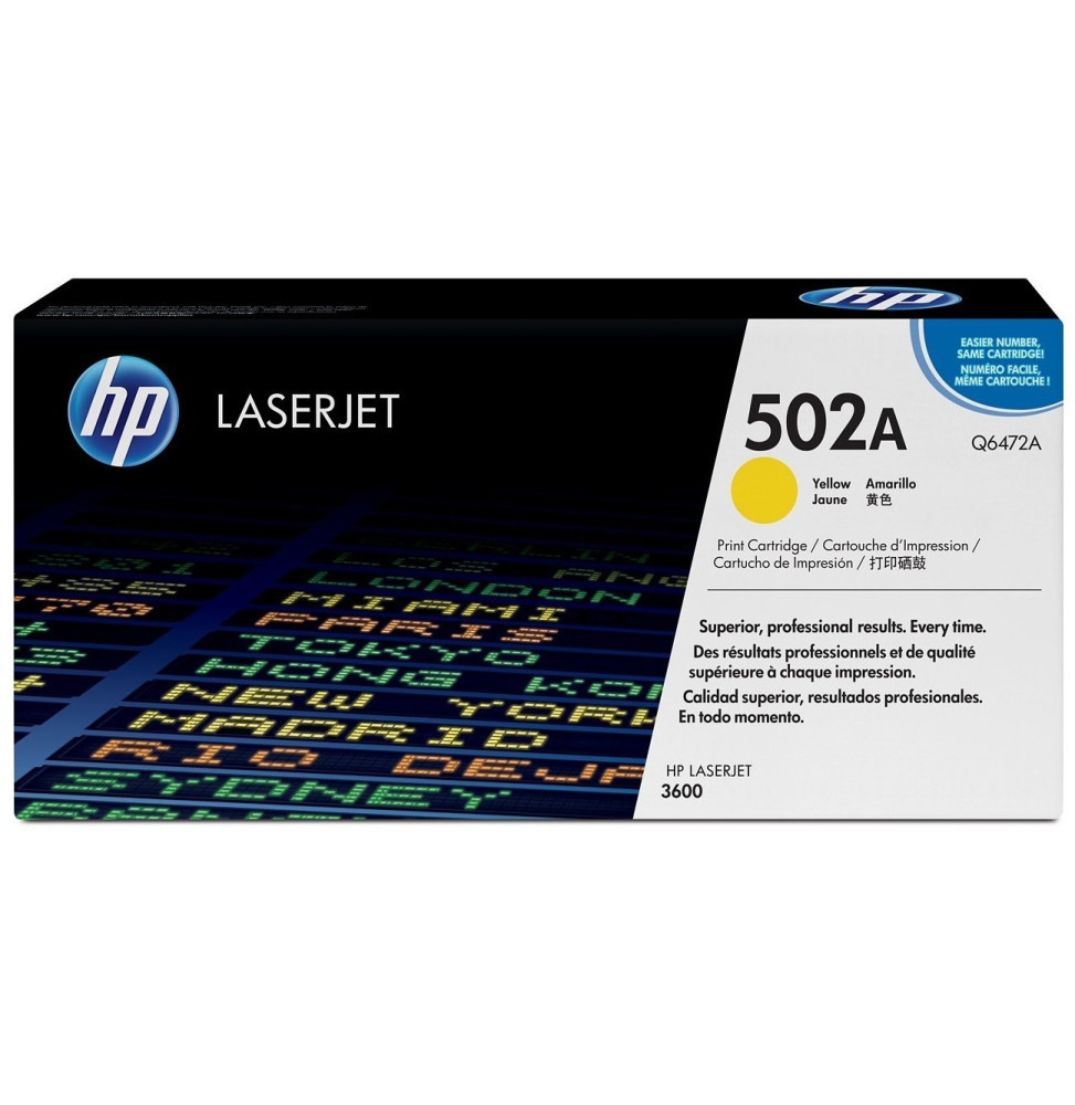 HP 502A Jaune - Toner HP LaserJet d'origine