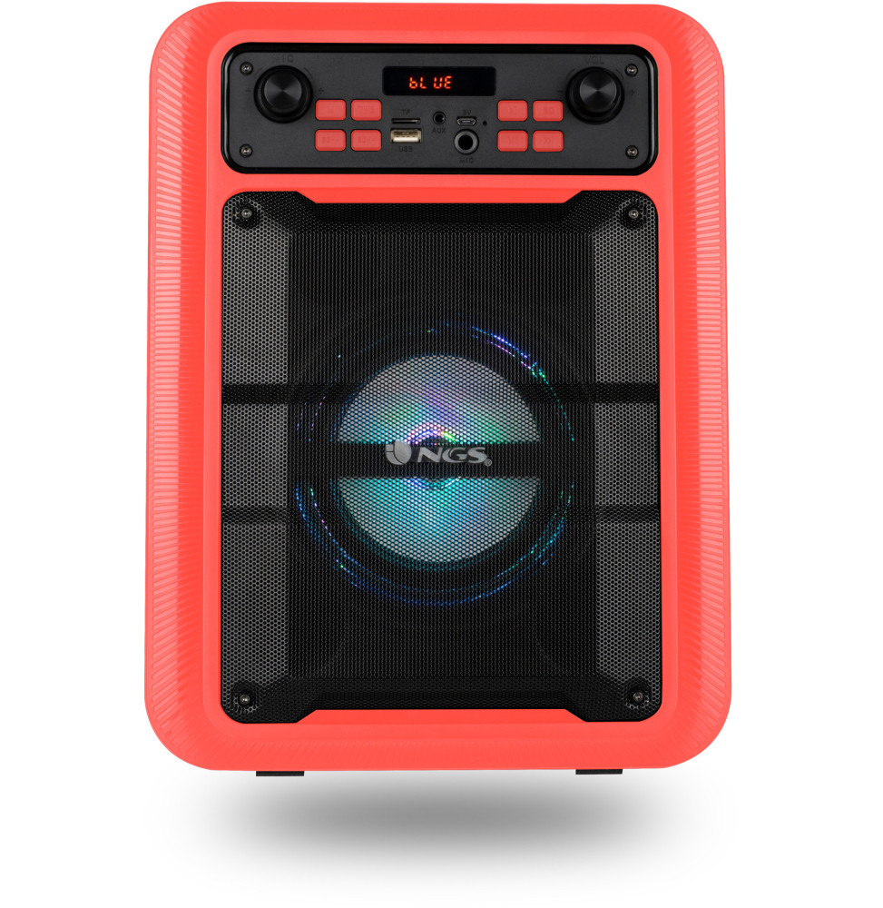 Haut-parleurs 5" sans fil NGS Roller Lingo rouge 20W avec microphone