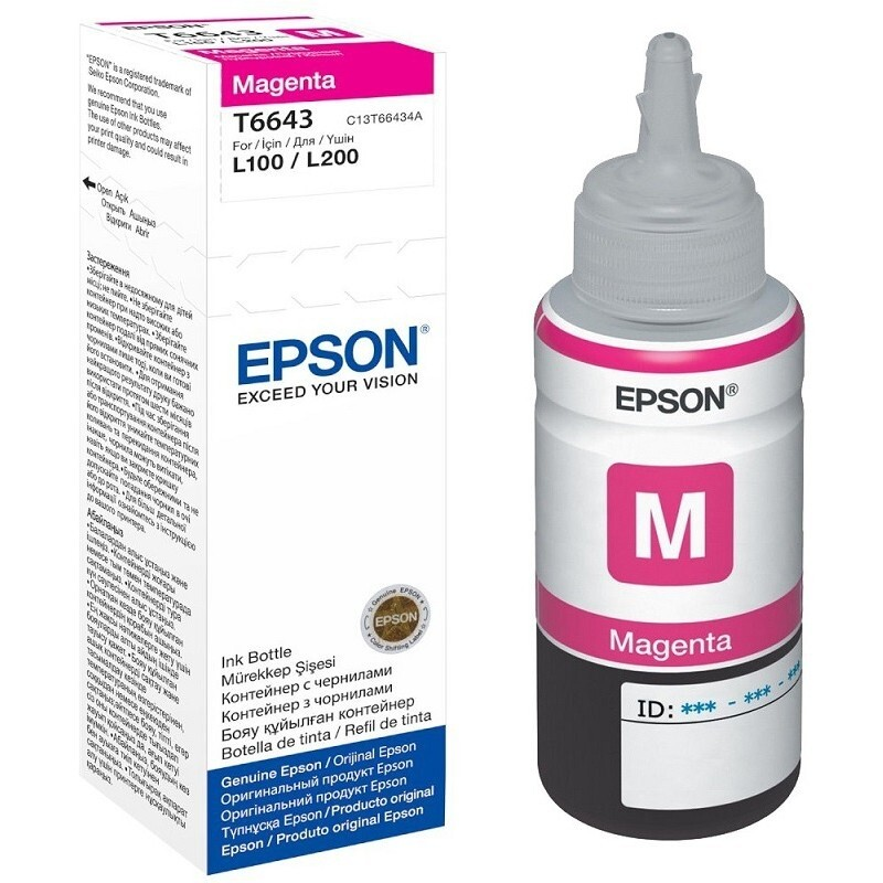 Epson 664 M (T6643) Magenta - Bouteille d'encre Epson d'origine