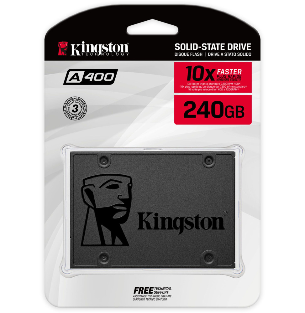 Disque Dur interne SSD Kingston A400 2.5" SATA Rev 3.0