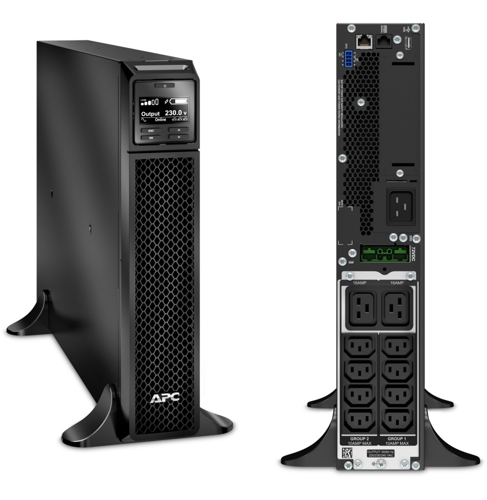 Onduleur On-line APC Smart-UPS SRT SRT2200XLI - 1980 W / 2200 VA - 8 prises C13 + 2 prises C19
