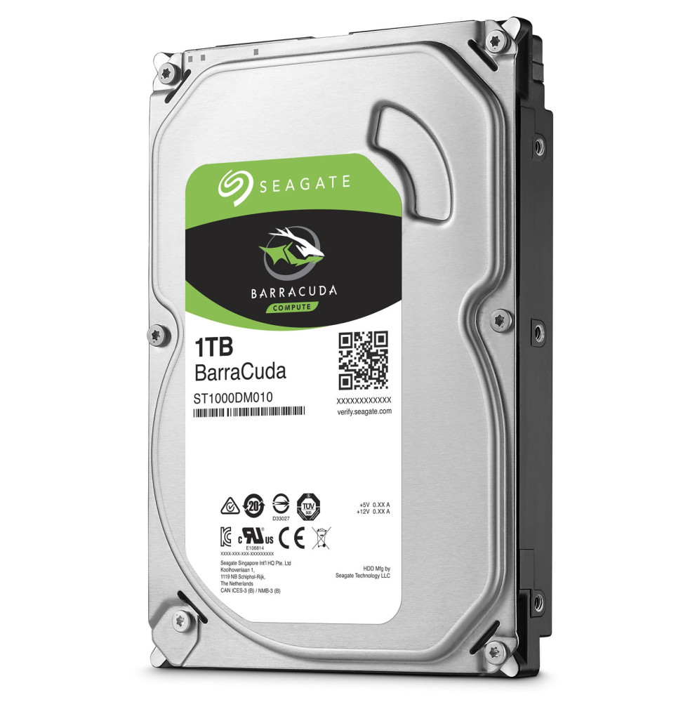 Disque dur interne Seagate BarraCuda - 3.5" 7200 RPM 64 Mo SATA 6 Gb/s