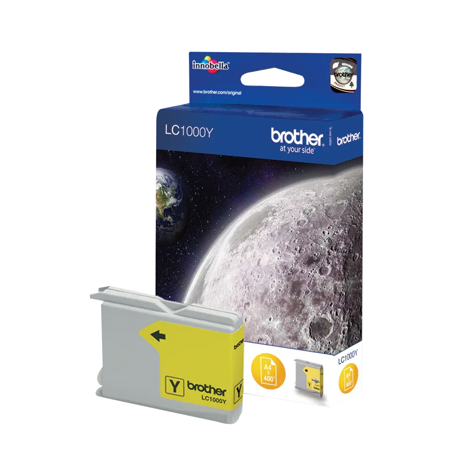 Cartouche d'encre LC1000Y Brother originale – Jaune