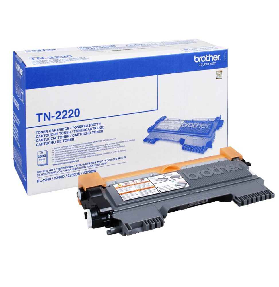 Brother TN-2220 Noir - Toner grande capacité Brother d'origine
