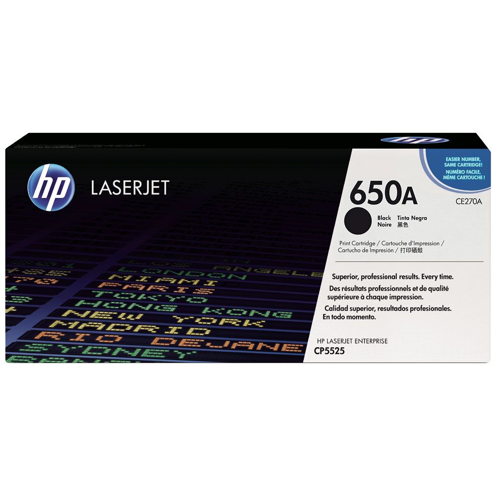 HP 650A Noir  - Toner HP LaserJet d'origine
