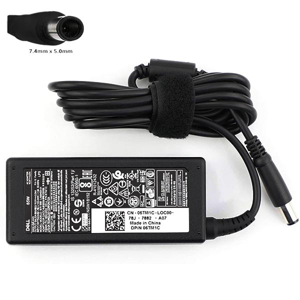 Chargeur Officiel Dell– 65W 19.5v, 3.34A