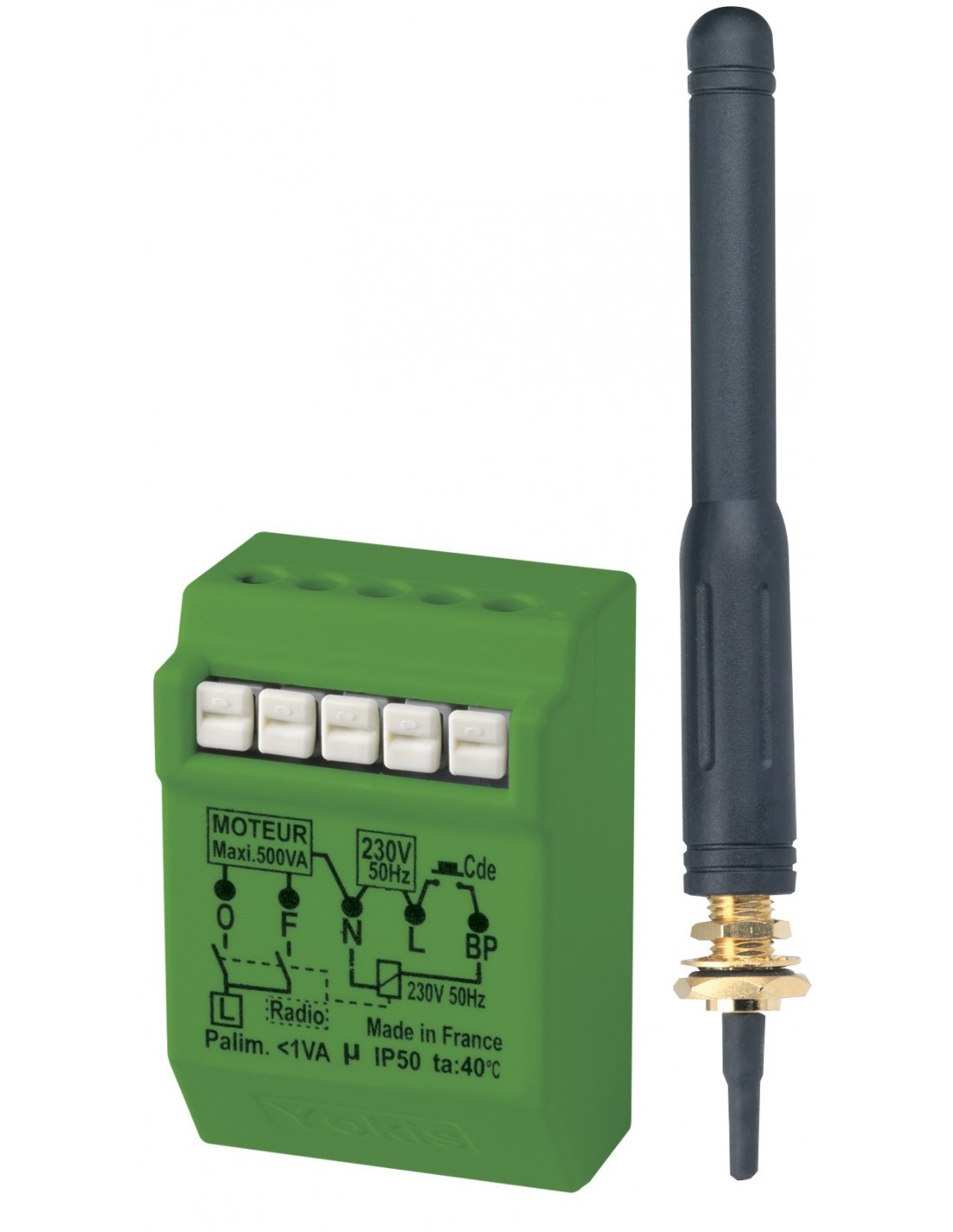 Micromodule volet roulant encastré Radio 500W Yokis