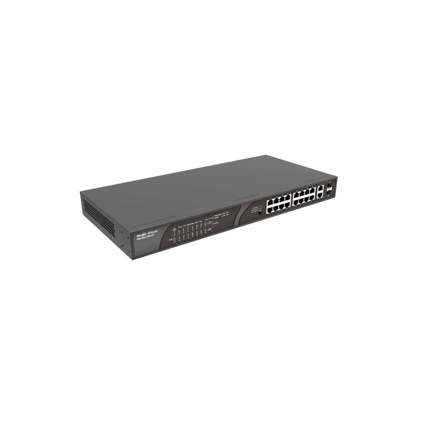 Switch Ruijie 16 ports PoE/PoE+ et 2 ports Gigabit Combo pour une gestion réseau simplifiée