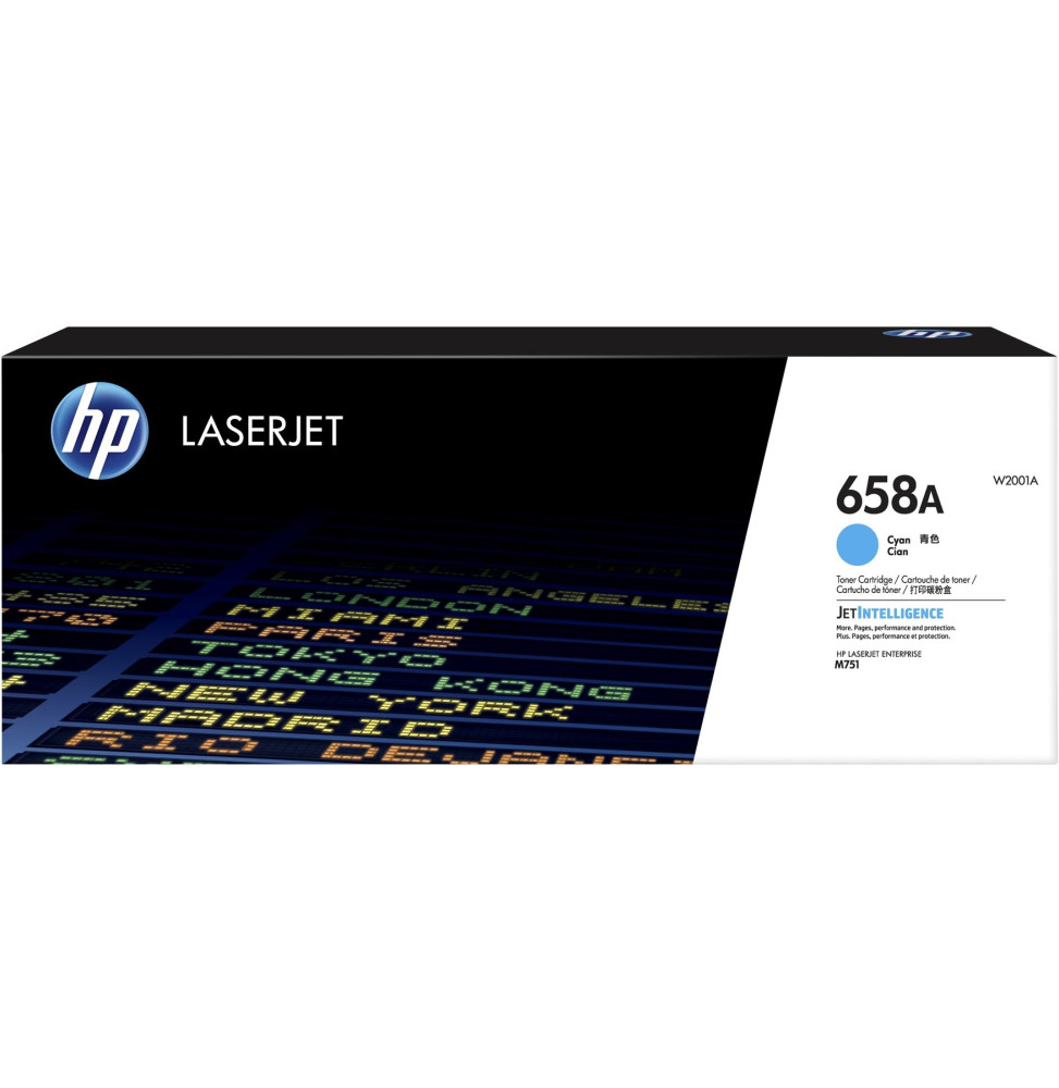 HP 658A Cyan - Toner HP LaserJet d'origine