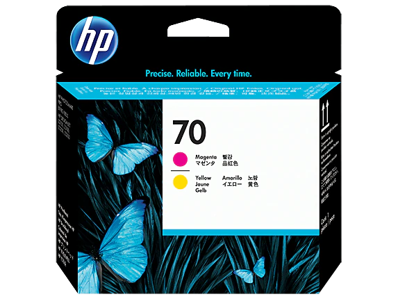 Tête d'impression magenta et jaune HP 70