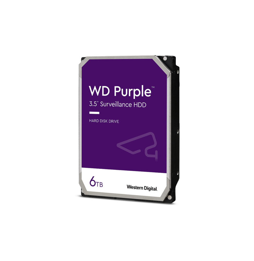 Disque dur interne 3.5" Western Digital Purple 6 To pour les systèmes de vidéosurveillance et de sécurité