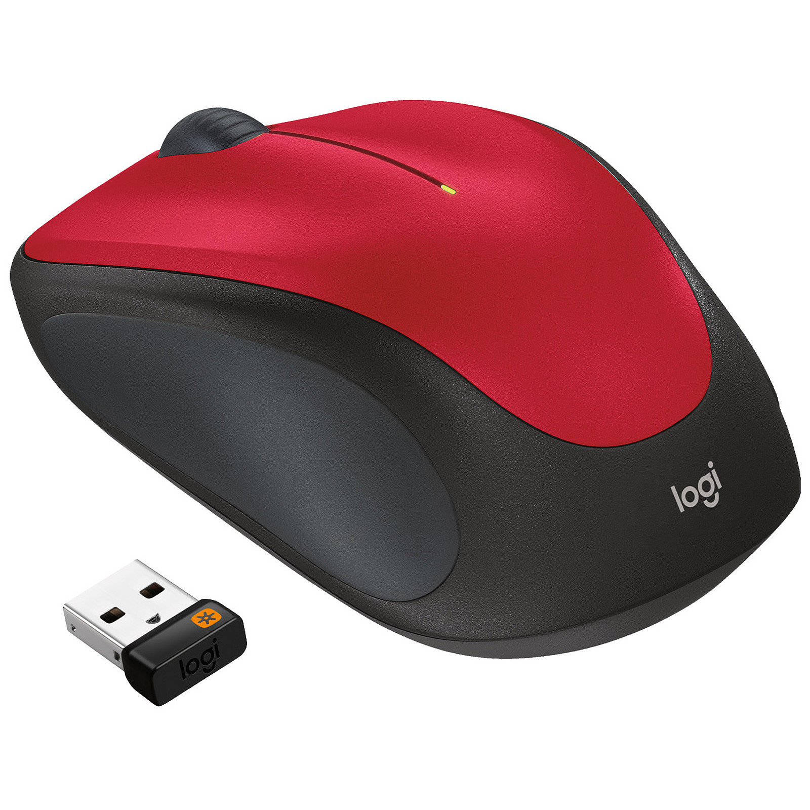 Logitech M235 Sans fil (Rouge) : Souris sans fil compacte.