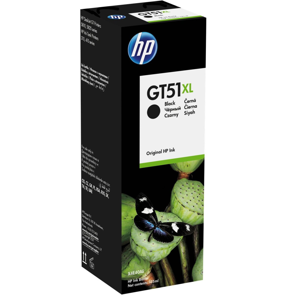 HP GT51XL Noir - Bouteille d'encre grande capacité HP d'origine