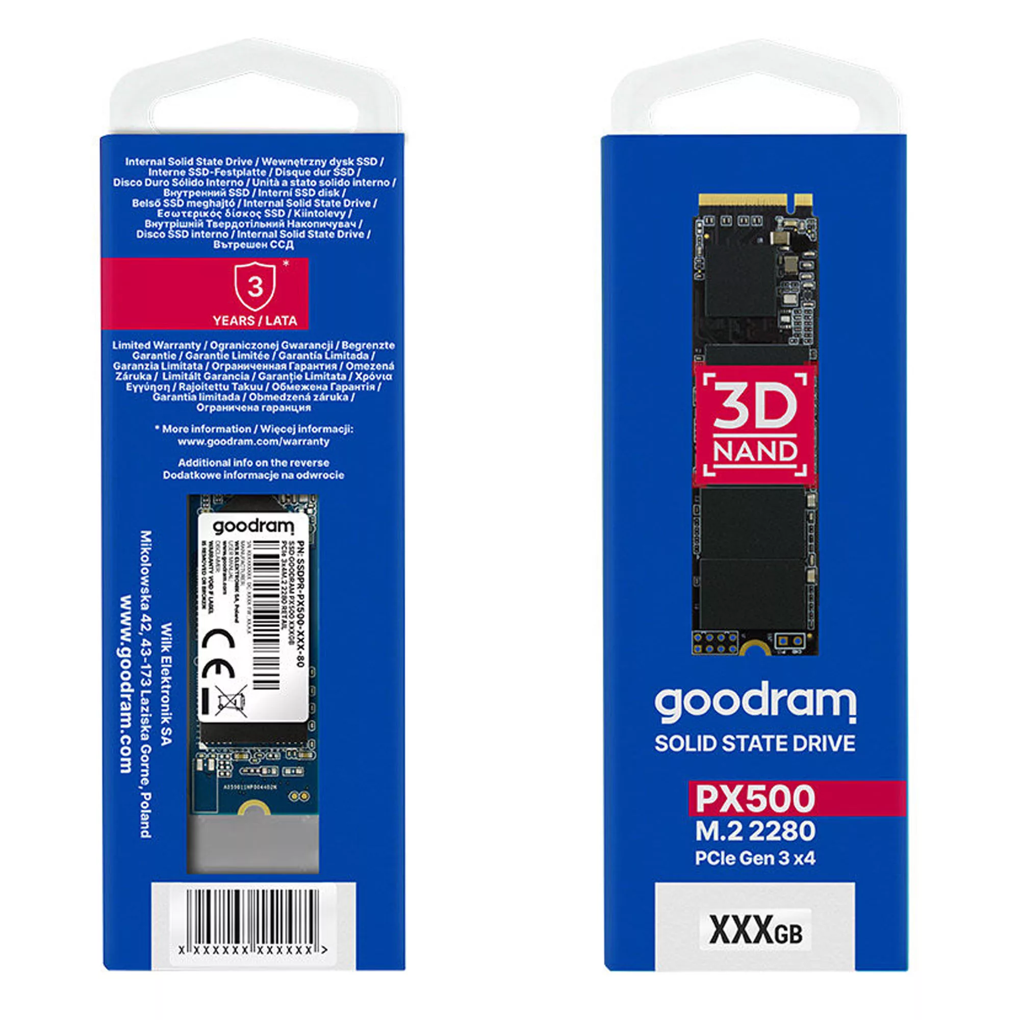 Goodram PX500 NVME PCIE 3 Gen X4 SSD 256Gb
