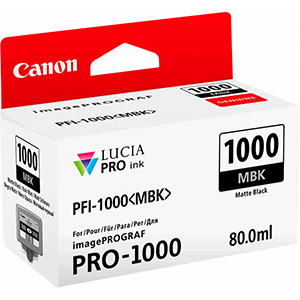 Canon PFI-1000MBK Noire mate - Cartouche d'encre Canon d'origine