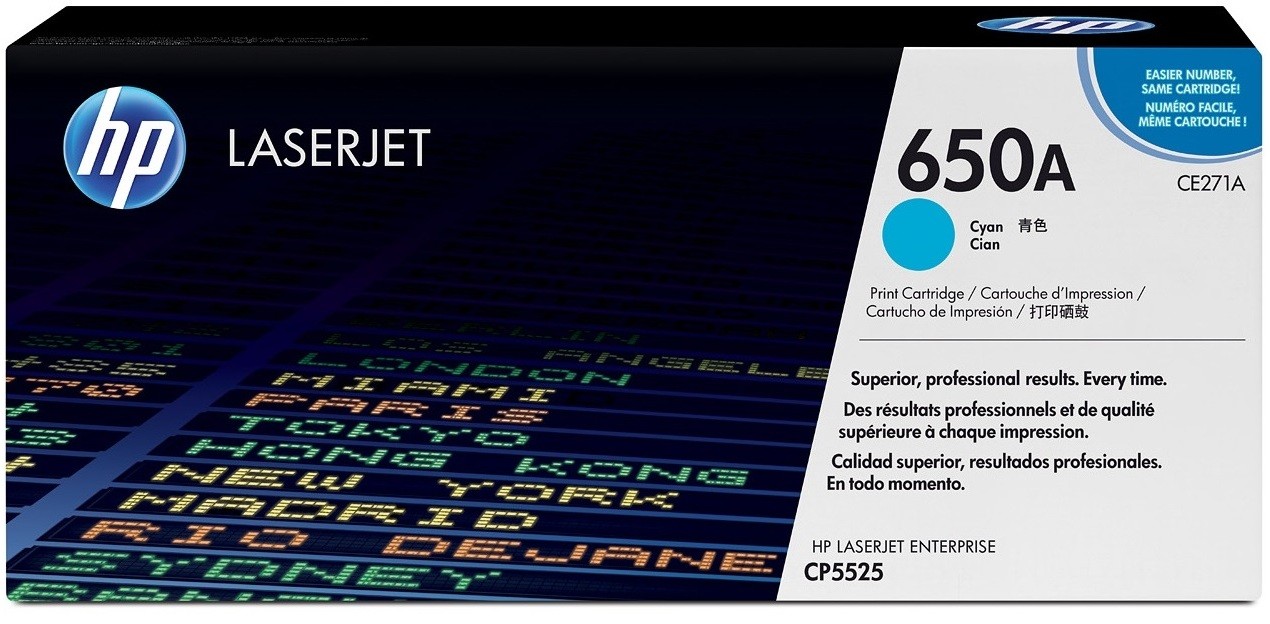 HP 650A Cyan - Toner HP LaserJet d'origine