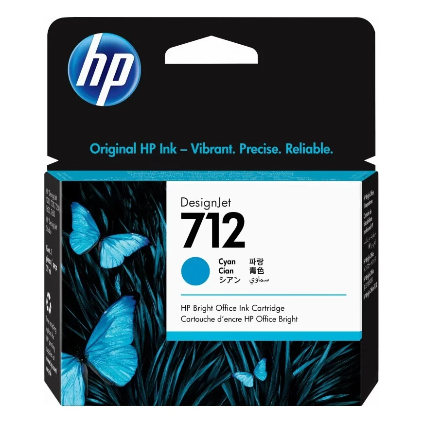 HP 712 Cyan - Cartouche d'encre HP d'origine