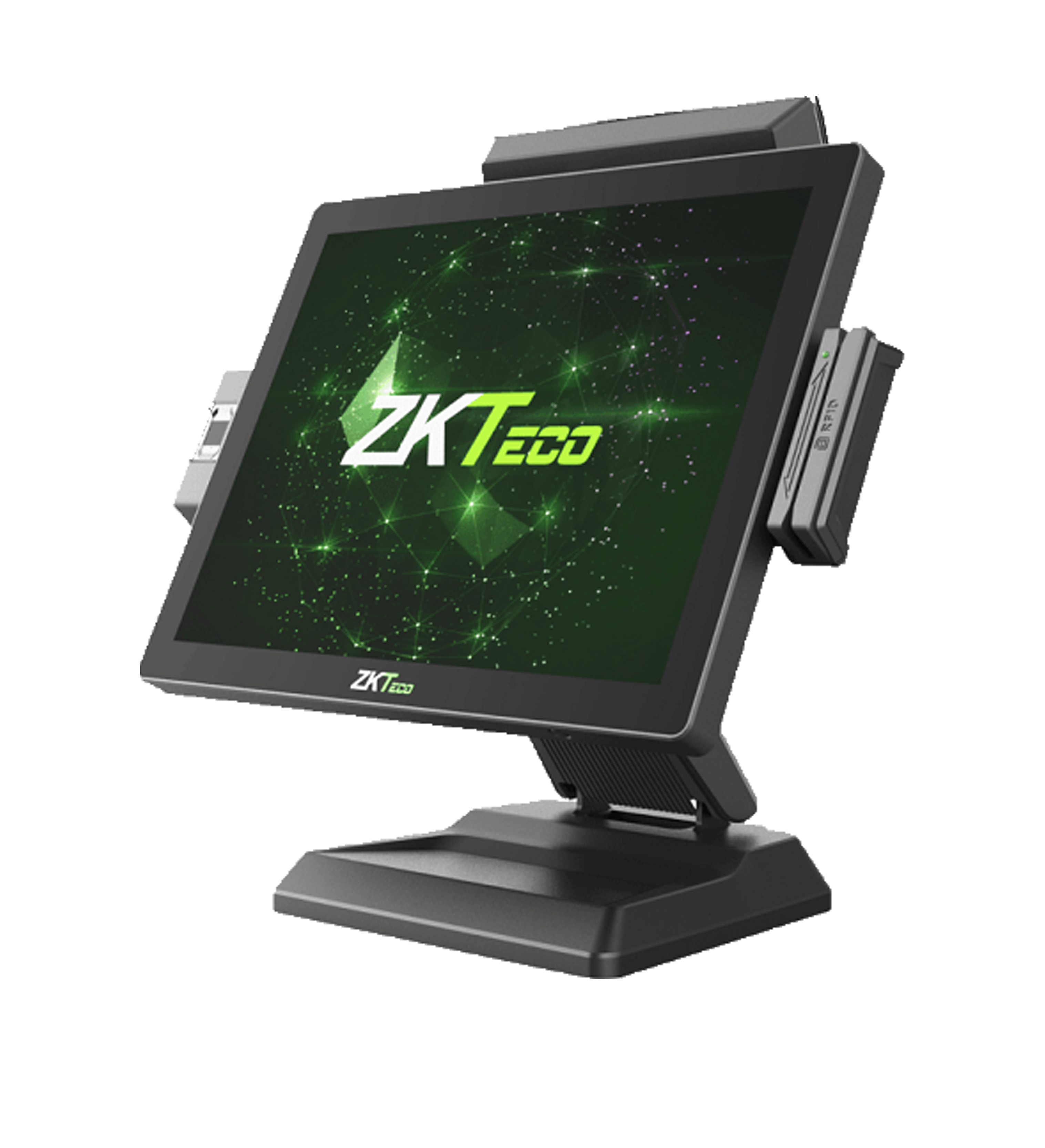 Scanner de codes à barres 2D avec MSR et VFD intégrés