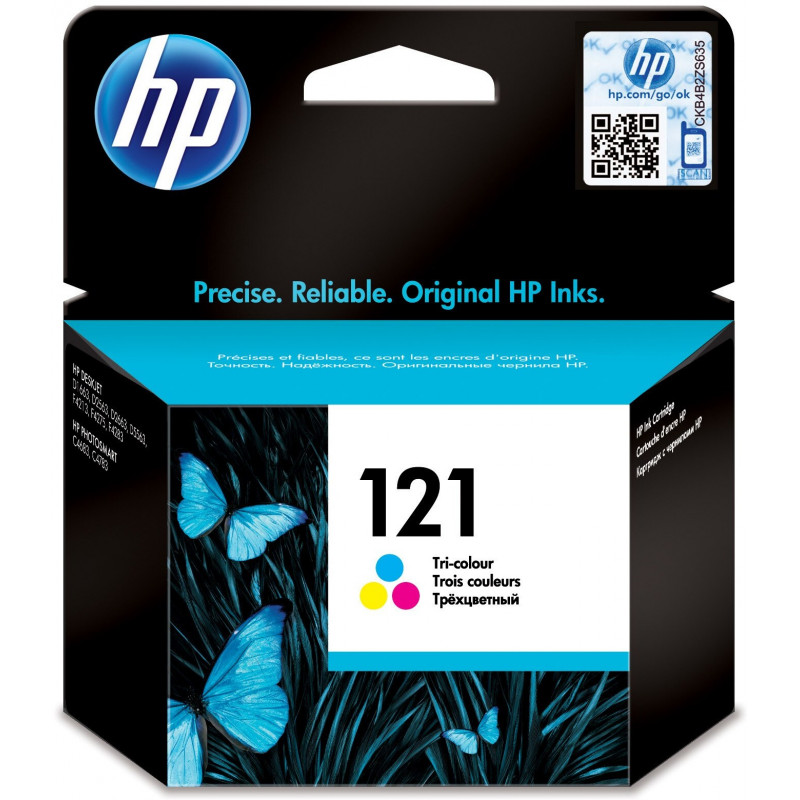HP 121 trois couleurs - Cartouche d'encre HP d'origine