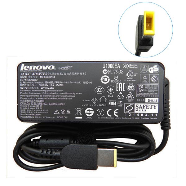 Chargeur Officiel Lenovo USB Occasion – 45W 20v, 2.25A