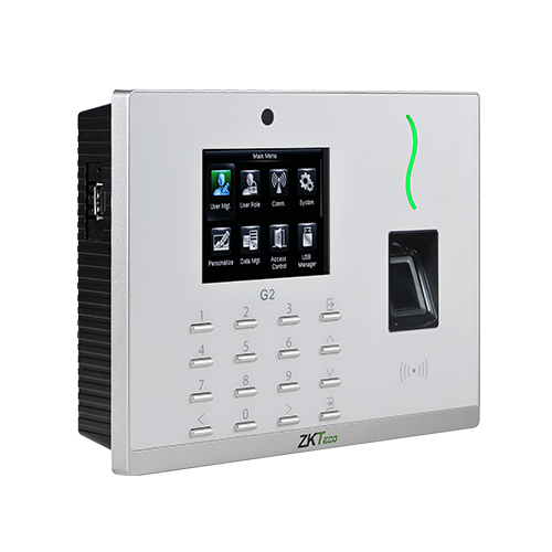 Terminal de contrôle d'accès et de temps de présence par empreintes digitales et RFID G2 Green Label