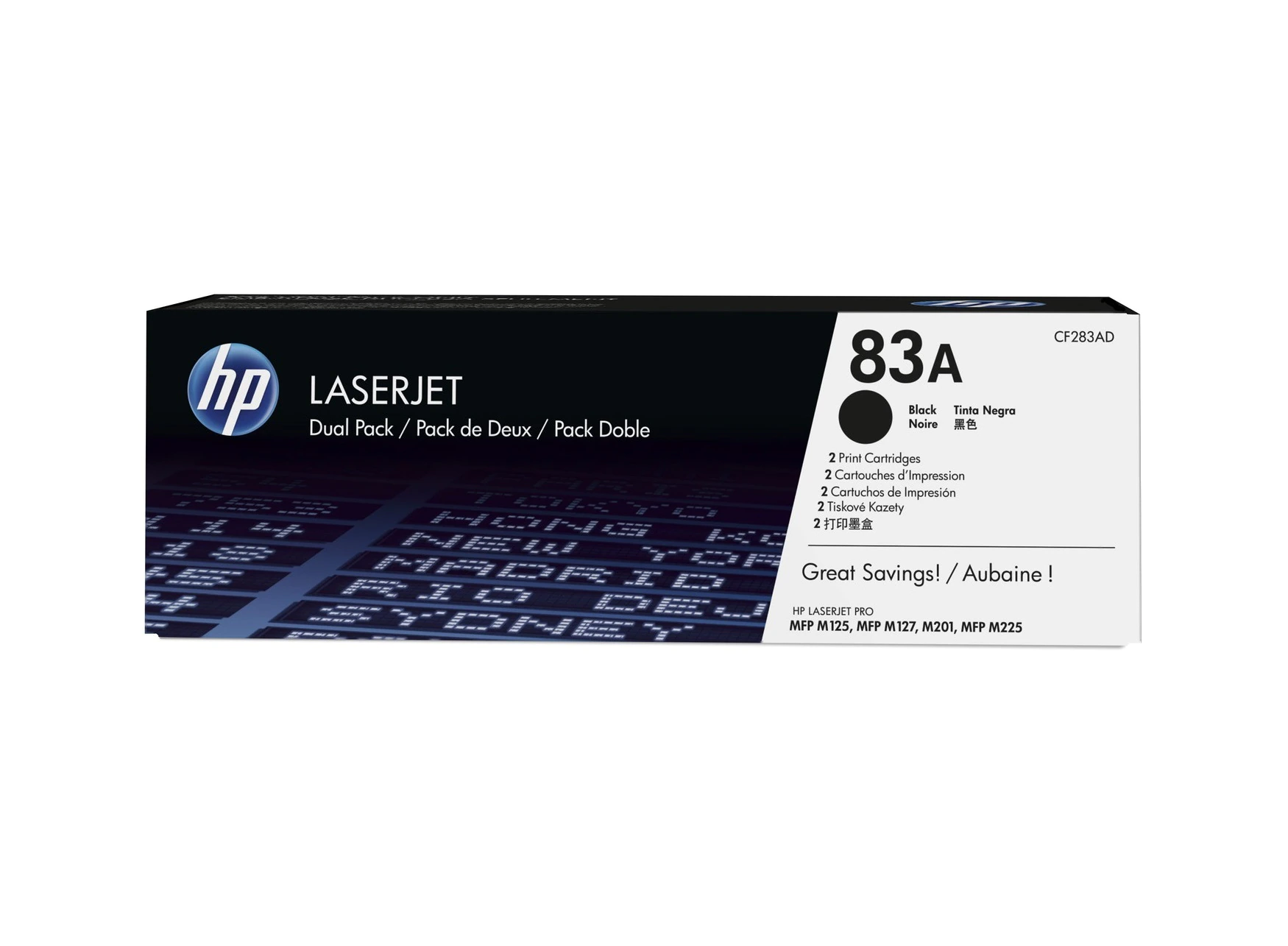 HP 83A - Pack de 2 - noir - originale - LaserJet - cartouche de toner