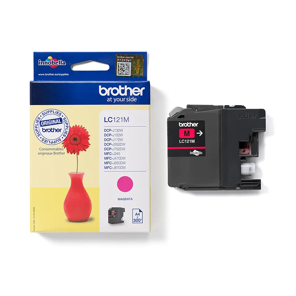 Cartouche d'encre LC121M Brother originale – Magenta