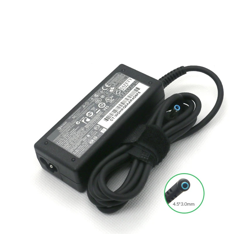 Chargeur Officiel HP Fiche Bleu– 65W 19.5v, 3.33A