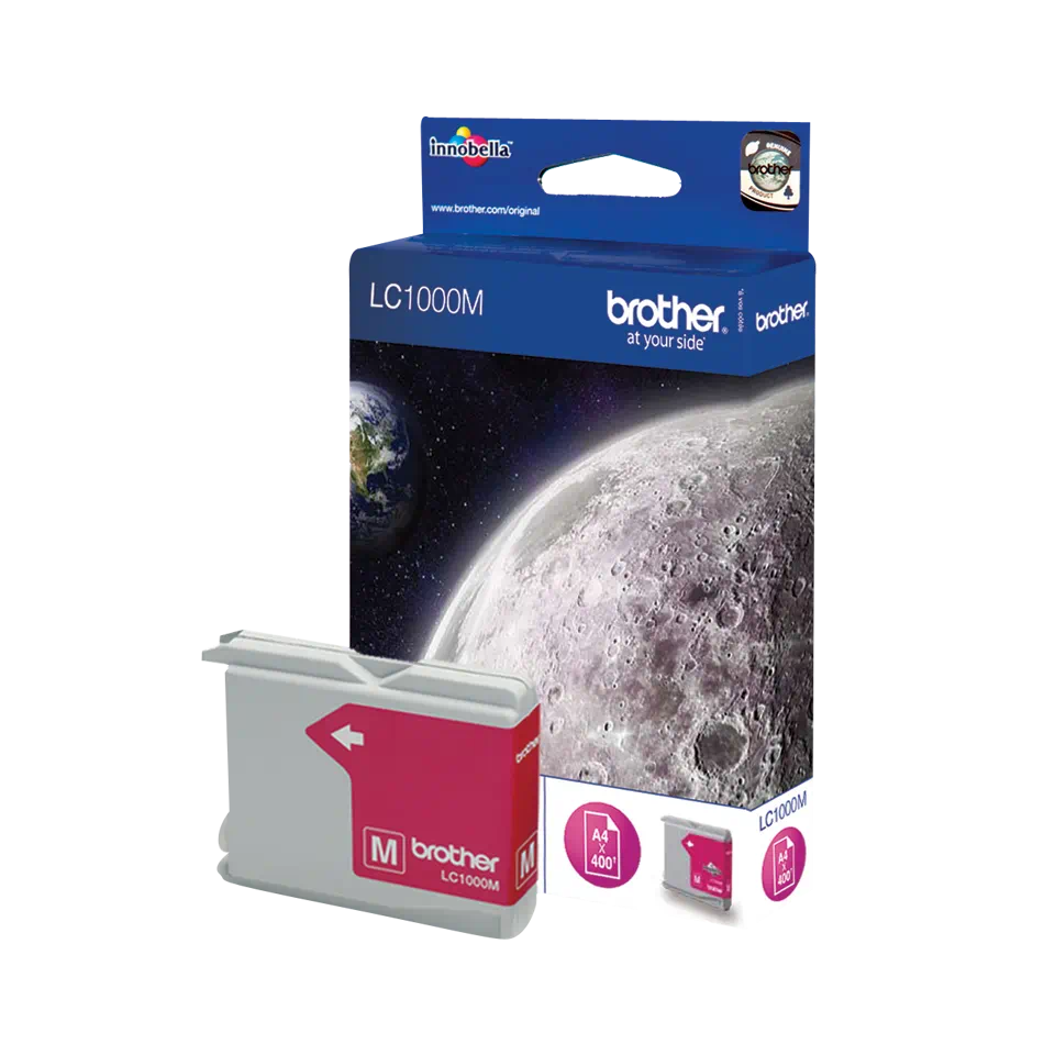 Cartouche d'encre LC1000M Brother originale – Magenta