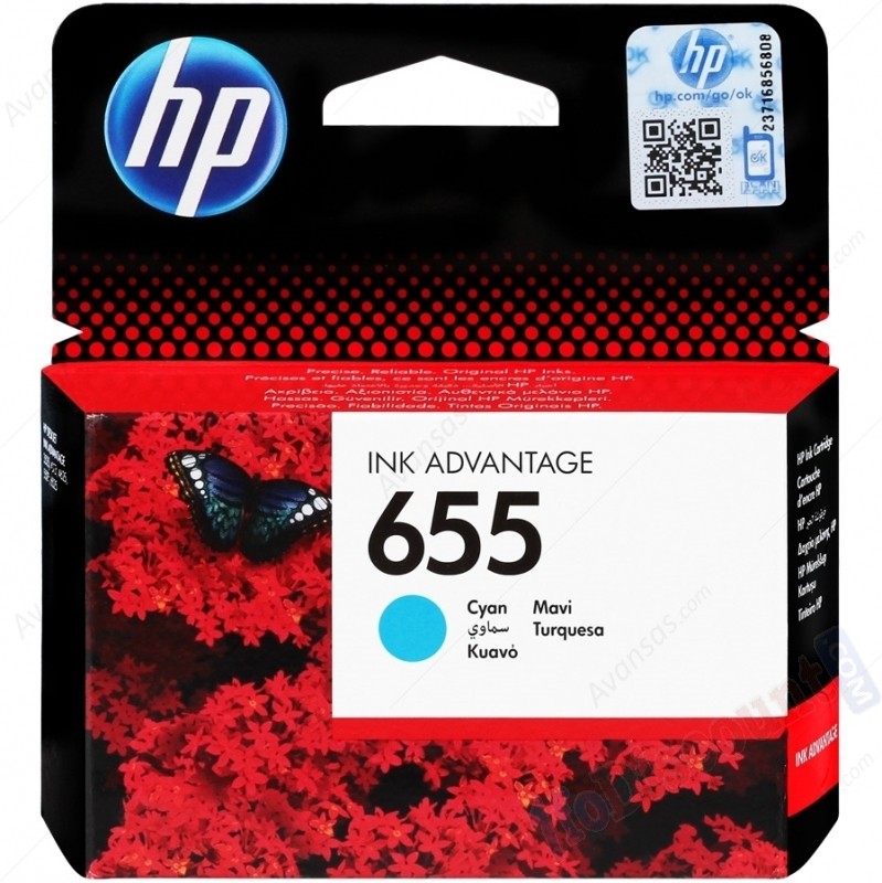 HP 655 Cyan - Cartouche d'encre HP d'origine