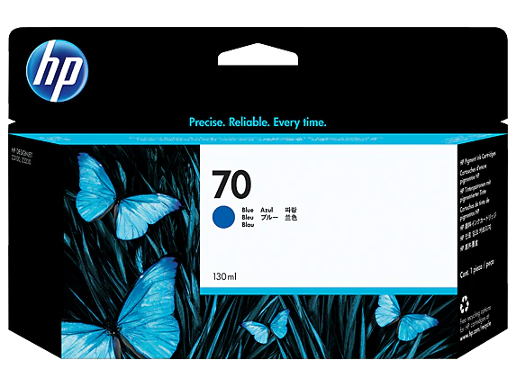 HP 70 Bleu - Cartouche d'encre HP d'origine