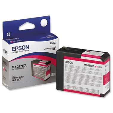 Epson SP 3800 T5803 Encre Pigment Magenta (80ml) - Cartouche d'encre Epson d'origine