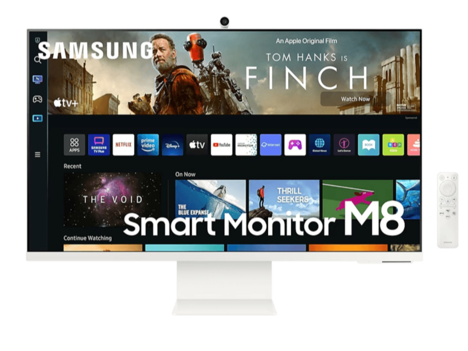 Écran 32" UHD Samsung M8 avec expérience Smart TV et design fin emblématique