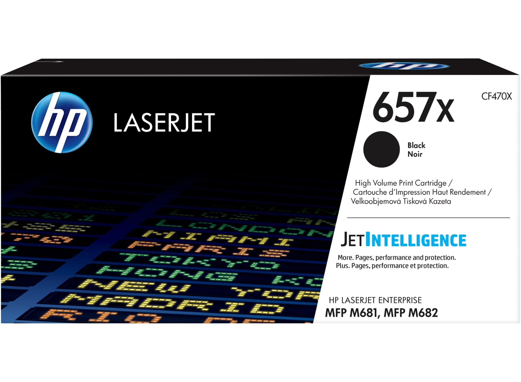 HP 657X - à rendement élevé - noir - original - LaserJet - cartouche de toner