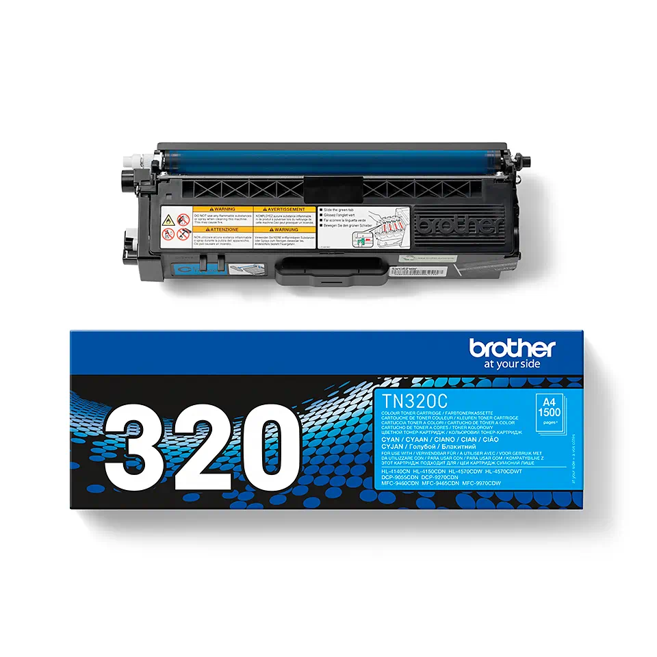 Cartouche de toner TN-320C Brother originale – Cyan