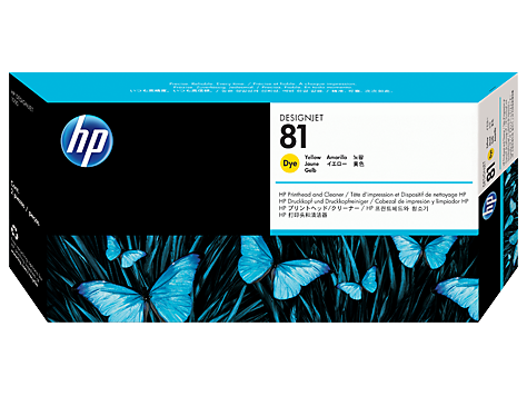 Tête d'impression et dispositif de nettoyage de tête d'impression jaune HP 81