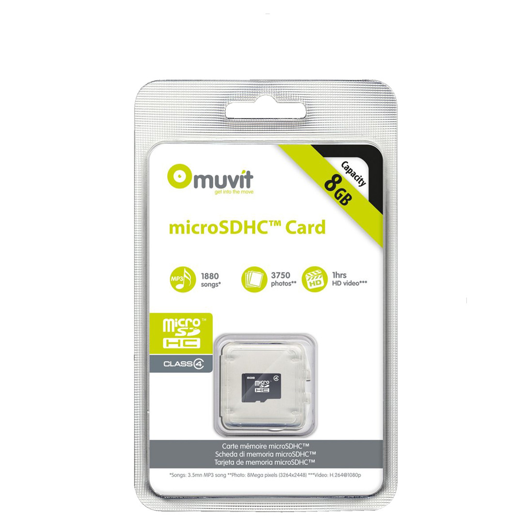 Muvit MSD-C108 – Carte Mémoire 8GB